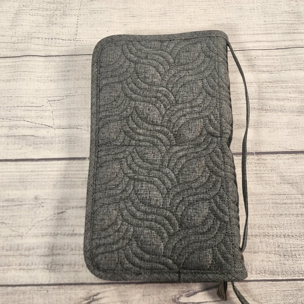 Lug Sleeper XL Jewelry Organizer Travel Case Heather Gray Quilted Paisley